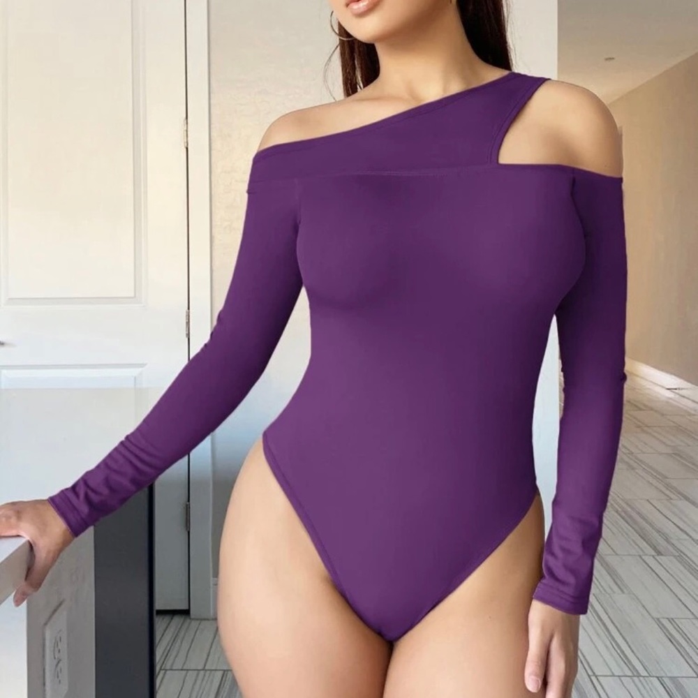 Asymmetrical Cut Out Bodysuit
